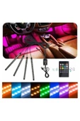 Canderel Kumandalı Araç Içi Ayak Altı Led Aydınlatma Rgb 9led Oto Şerit 12 Volt - 2