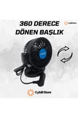 CybillStore Tekli Vantilatör Torpido Üstü 12V Çakmaklık Girişli 360 Derece Ayarlanabilir - 4