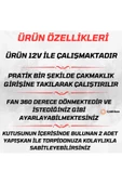 CybillStore Tekli Vantilatör Torpido Üstü 12V Çakmaklık Girişli 360 Derece Ayarlanabilir - 3