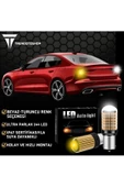 Tiger Marketing P21w 144 Ledli Ultra Parlak Geri Vites Park Ampül Tek Duy TURUNCU RENK (2 ADET) - 2