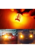 Tiger Marketing P21w 144 Ledli Ultra Parlak Geri Vites Park Ampül Tek Duy TURUNCU RENK (2 ADET) - 1