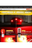 Tiger Marketing P21w 144 Ledli Ultra Parlak Geri Vites Park Ampül Tek Duy TURUNCU RENK (2 ADET) - 5