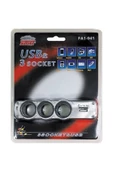 Yalova Oto Aksesuar 3 Çıkışlı 12/24 Volt Usb Oto Çakmaklık Çoğaltıcı - Siyah - 2