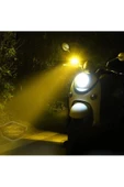 Tiger Marketing Üniversal Üç Renk Üç Modlu Sarı-Beyaz-Kırmızı Baykuş Sis Farı Araç Motosiklet Ofroad Uyumlu 1 Adet - 1