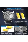 Tiger Marketing Baykuş Sis Farı Üç Modlu Sarı-Kırmızı-Beyaz Araç Motosiklet Off Road Led (1 Adet) - 2