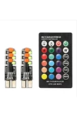 Apex Kumandalı 18 Renk Değiştiren T10 Led Çakarlı Park Ampulü - 1