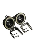 SAHLAN 89 Mm Beyaz Mercekli Angel Led Halkalı Sis Far Metal Gövde - 5