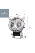 GÜRHAN SHOP Baykuş Ikili Sis Farı (2 Adet) 3 MODLU ! - SARI , BEYAZ , KIRMIZI - 5
