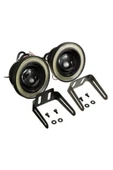 Tiger Marketing 76 Mm Buz Mavi Mercekli Angel Led Halkalı Sis Farı Metal Gövde - 4