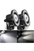 Tiger Marketing 76 Mm Turuncu Mercekli Angel Led Halkalı Sis Far Metal Gövde - 5
