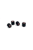 CMS OTO AKSESUAR Seat Anahtarlıklı Sibop Kapağı - Seat Siyah Sibop Kapak Set - 2
