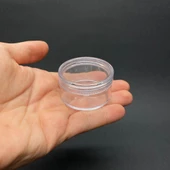 50 Ml Şeffaf Mika Krem Kavanozu ,  Küçük Plastik Kavanoz , Akrilik Kavanoz , Mini Kavanoz x 6 Adet - 1