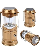 Şarjlı Powerbank Özellikli Kamp Lambası Güneş Enerjili Kızaklı Kamp Feneri LED Lamba Işıldak B07 - 3