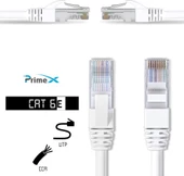 PrimeX PX-CAT620G 23AWG Gri 20 Metre Cat6E Ethernet Kablosu, Gigabit Cat6 internet Kablosu (Gigabit) thumbnail 3