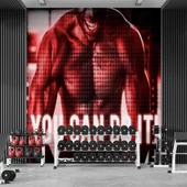 Kaslı-Yazılı Spor Salonu Duvar Kağıdı Baskı thumbnail 2