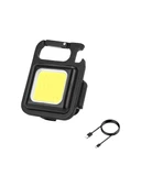 Hubstein Cob Çok Işlevli Şarj Edilebilir Mini LED Anahtarlık El Feneri B69 - 3