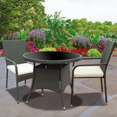 Sunfun Steel Merle Rattan Sandalye - 2