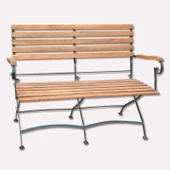 Sunfun Moni Ferforje Ahşap Bahçe Bankı - 1