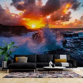 Gündoğumu Deniz Manzaralı Duvar Kağıdı Baskı thumbnail 1