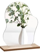 Hubstein 23 cm x 19 cm Düzensiz Estetik Makyaj Aynası Çerçevesiz, Dekoratif Masa Üstü Ayna Yatak Odası E54 - 3