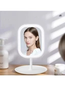 Masaüstü Dokunmatik Makyaj Aynası LED Işıklı Beyaz Renk Make Up Mirror 3 Modlu Standlı E63 - 1