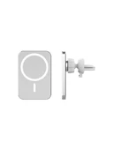 Magsafe 15W Kablosuz Şarj Alet Araç Içi Izgara Telefon Tutucu Manyetik Magsafe Kablosuz Wireless Araç Şarjı Beyaz - 2