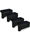 4lü Paket Solar Güneş Enerjili Şarj Edilen Köşebent Merdiven Veranda Bahçe LED Lamba Siyah Solar-Köşenbent-Siyah D21 4 ADET - 3