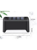 Solar Güneş Enerjili Şarj Edilen Köşebent Merdiven Veranda Bahçe LED Lamba Siyah D21 TEK ADET - 2