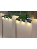 12LI Paket Solar Güneş Enerjili Şarj Edilen Köşebent Merdiven Veranda Bahçe LED Lamba Siyah Solar Onikilii D21 12 ADET - 1