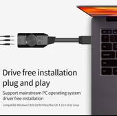 PrimeX PX-GS3 Plextone GS3 Mark II Sanal Gaming 7.1 Kanal USB Ses Kartı, Gaming Ses Kartı PUBG ve Lol Ses Efektleri Dahil, Mikrofon ve 3.5mm Çift Kulaklık Ses Jakı Stereo Ses Kartı Dönüştürücü - 6