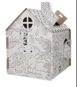 KOLİX Büyük Boy Xxl Karton Boyama Evi Eğitici Ve Öğretici Oyun Evi Oyun Çadırı - 1