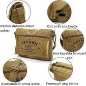 Old Cotton Cargo 8128 Mulater Salaş Kanvas Omuz Postacı Laptop Okul Seyahat Günlük Pamuk Kumaş Çanta - 2
