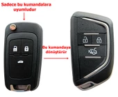 Opel Insignia Astra J Uyumlu Çevirici Dönüşüm Modifiye Anahtar Kumanda Kabı Oto Anahtarlık Logolu thumbnail 1