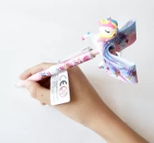 Unicorn Figürlü Kurdaleli Süslü 0.7 mm Uçlu Versatil Kalem (1 Adet) - 4