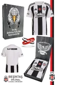 Beşiktaş Orijinal 24-25 Çubuklu Siyah-Beyaz Forma Bileklik Özel Tasarım Hediyelik Ahşap Kutulu - 1