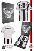 Beşiktaş Orijinal 24-25 Çubuklu Siyah-Beyaz Forma Hediyelik Ahşap Kutulu thumbnail 1