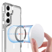 Galaxy S24 Plus Kılıf Redclick Magsafe Şarj Özellikli Şeffaf T-Max Magsafe Kapak thumbnail 6