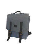 Old Cotton 7000  Suya Dayanıklı ( GRİ )Kanvas Sırt Okul 15.6 Laptop Çantası - 1