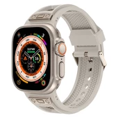 Apple Watch 10 Serisi 46mm Redclick KRD-117 Terletmeyen Delikli Metal Süs Desenli Silikon Kordon thumbnail 1