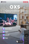 OXS S5 Dolby Atmos HDMI Earc, Dolby Atmos 3.1.2 Dahili Subwoofer Tv Için Sound Bar - 7