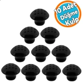 10 Adet Mobilya Düğme Kulp Çekmece Dolap Kapak Kulpu Kulbu Siyah Metal Kulp thumbnail 1