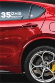 İzmir 35 Plaka Kodlu Beyaz Araç Sticker Bornova İlçe Yazılı Özel Tasarım 40x8 cm  Şehir ve İlçe Temalı Kaliteli Sticker - 2