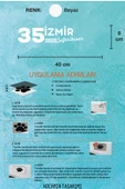 İzmir 35 Plaka Kodlu Beyaz Araç Sticker Seferihisar İlçe Yazılı Özel Tasarım 40x8 cm  Şehir ve İlçe Temalı Kaliteli Sticker - 5