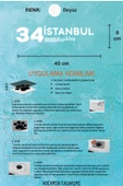 İstanbul 34 Plaka Kodlu Beyaz Araç Sticker Beşiktaş İlçe Yazılı Özel Tasarım 40x8 cm  Şehir ve İlçe Temalı Kaliteli Sticker - 5