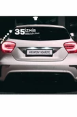 İzmir 35 Plaka Kodlu Beyaz Araç Sticker Seferihisar İlçe Yazılı Özel Tasarım 40x8 cm  Şehir ve İlçe Temalı Kaliteli Sticker - 4
