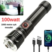OR-2304-TG Zoomlu El Feneri - 6000K Gün Işığı, 100W Güç, 1000 Metre Işık Mesafesi - 1