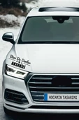 Antalya Akseki Siyah Araç Sticker  40x15 cm Bize De Derler  Aksekili Özel Tasarım Oto Sticker thumbnail 3