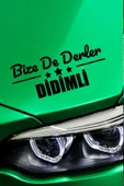 Aydın Didim Siyah Araç Sticker  40x15 cm Bize De Derler  Didimli Özel Tasarım Oto Sticker - 1