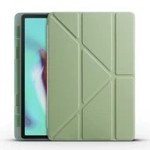 Samsung Galaxy Tab A7 10.4 T500 2020 Kılıf Tri Folding Kalem Bölmeli Standlı Kılıf - 3