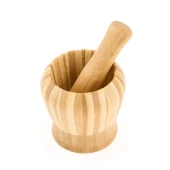 Porsima By-57 Doğal Bambu Havan - Sarımsak Döveceği Ahşap Sarımsak Ezici Havan Döveç - 3